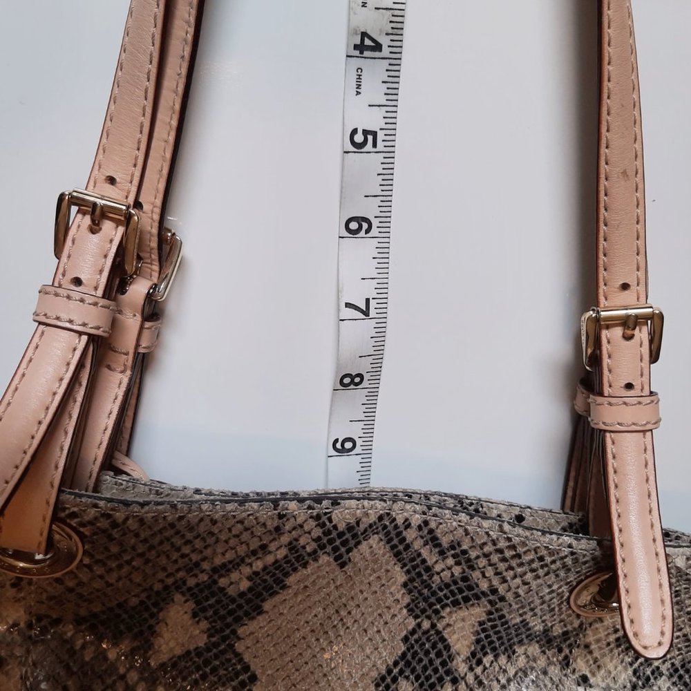 Michael Kors Jet Set Snake Print Python Leather Tote Bag - Picture 13 of 13